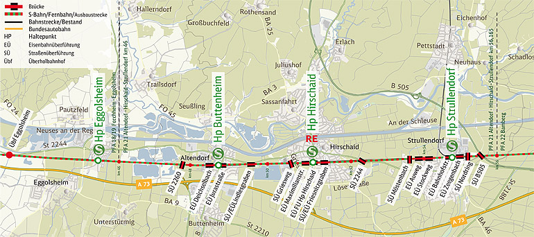 Grafik der Bahn vom Dezember 2015 mit dem Streckenabschnitt; (c) DB