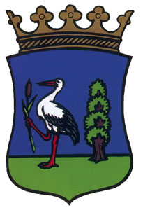 Wappen der Partnergemeinde Izsak